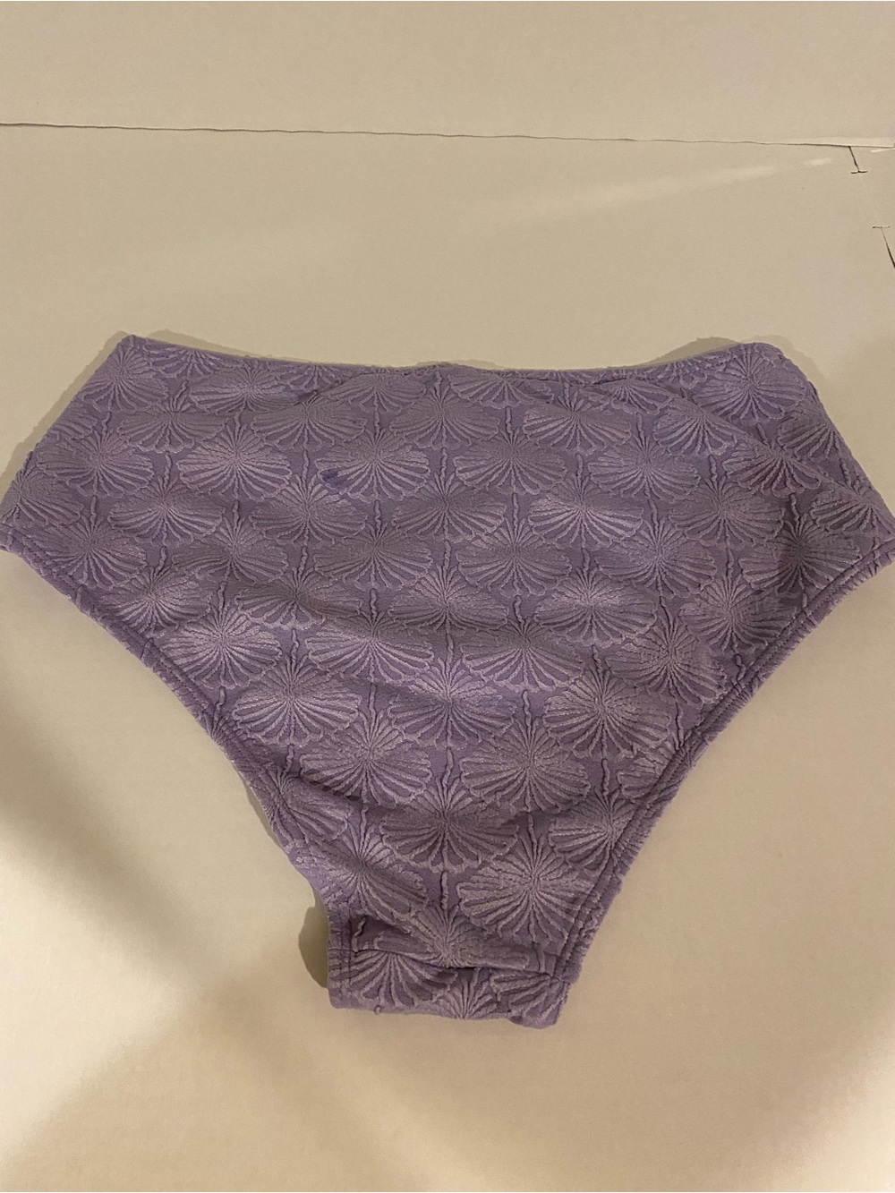 Zaful Lavender Textured High-Waist Bikini Bottom - Picture 2 of 3